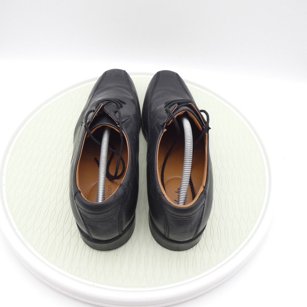 Clarks Collection Mens Tilden Walk Black Leather Derby Shoes Size 13W - Picture 5 of 9
